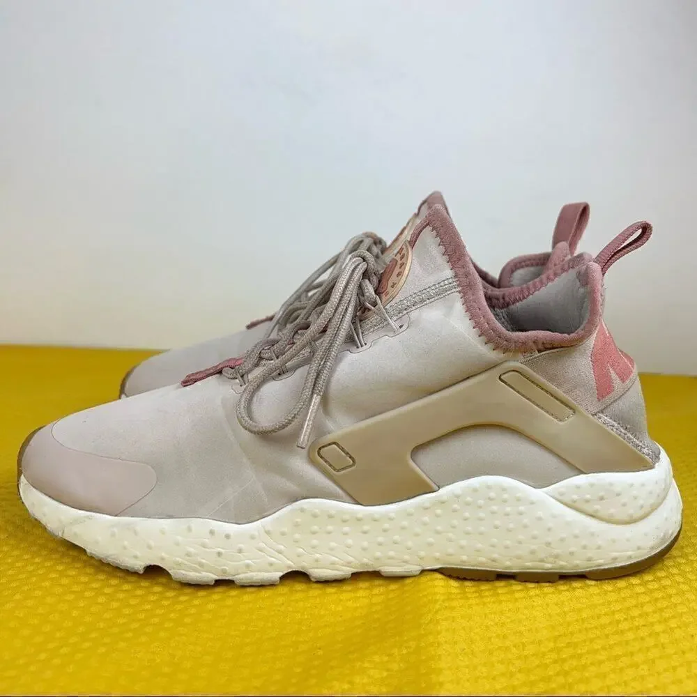 Nike Air Huarache Run Ultra Premium Womens Stardust Pink Shoes 8‎ 859511-601